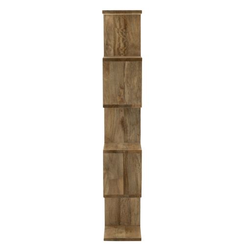 Bibliothèque En Bois "lattes Verticales" 180cm Naturel