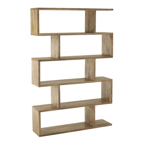 Bibliothèque En Bois "lattes Verticales" 180cm Naturel