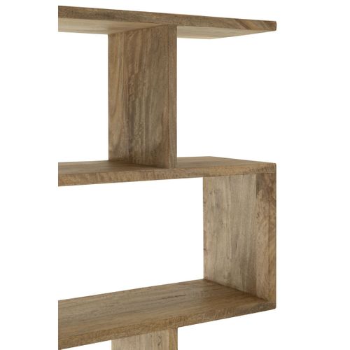Bibliothèque En Bois "lattes Verticales" 180cm Naturel