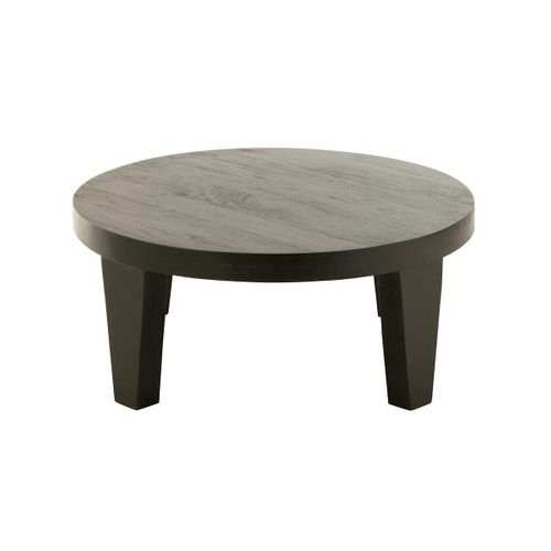 Table Basse En Bois "reggie" 80cm Noir