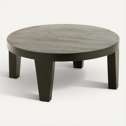 Table Basse En Bois "reggie" 80cm Noir