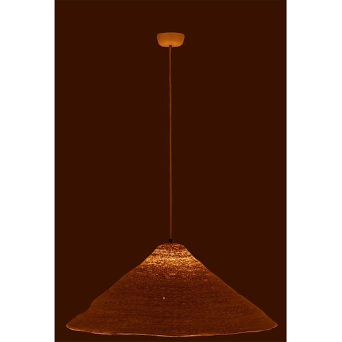 Lampe Suspension Chapeau "moonj" 80cm Naturel Clair