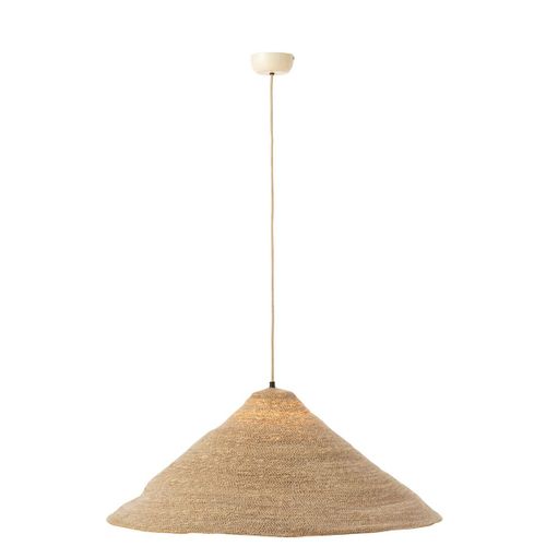 Lampe Suspension Chapeau "moonj" 80cm Naturel Clair