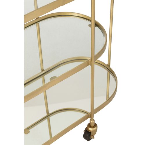 Desserte 3 Niveaux Design "leanor" 84cm Doré