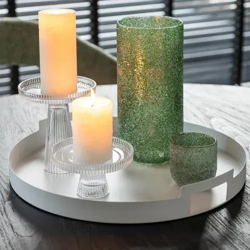 Lot De 3 Plateaux En Métal "mathew" 45cm Blanc