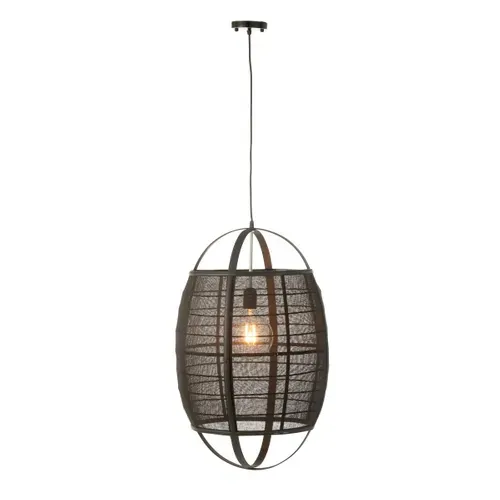 Lampe Suspension En Bambou "ion" 66cm Noir