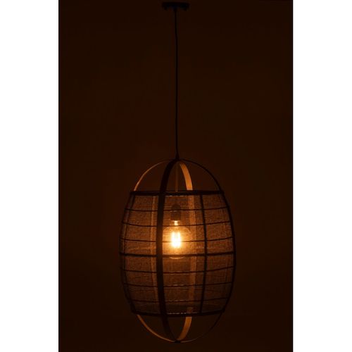 Lampe Suspension En Bambou "ion" 66cm Noir