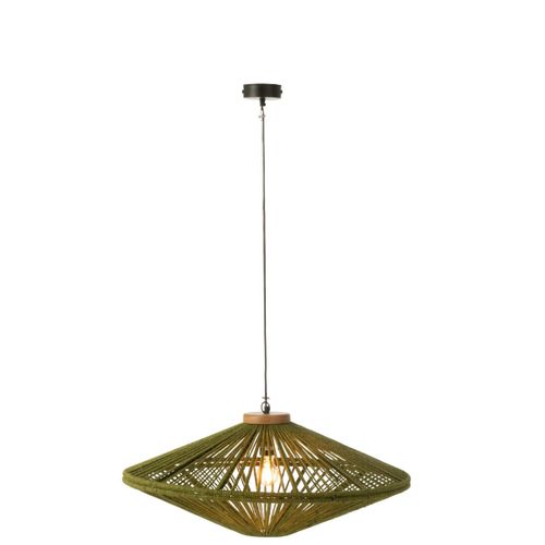 Lampe Suspension En Jute "dollie" 77cm Vert