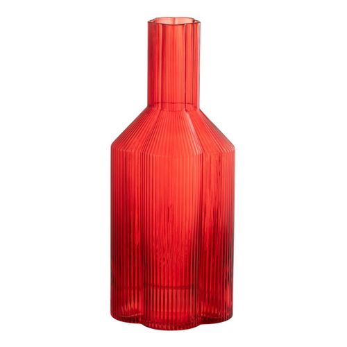 Carafe En Verre "fiole" 27cm Rouge