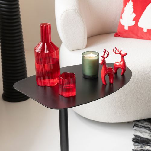 Carafe En Verre "fiole" 27cm Rouge