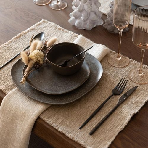 Ménagère 24 Pièces En Inox "irvin Mat" 27cm Noir