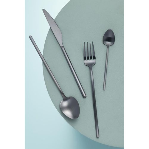 Ménagère 24 Pièces En Inox "irvin Mat" 27cm Noir