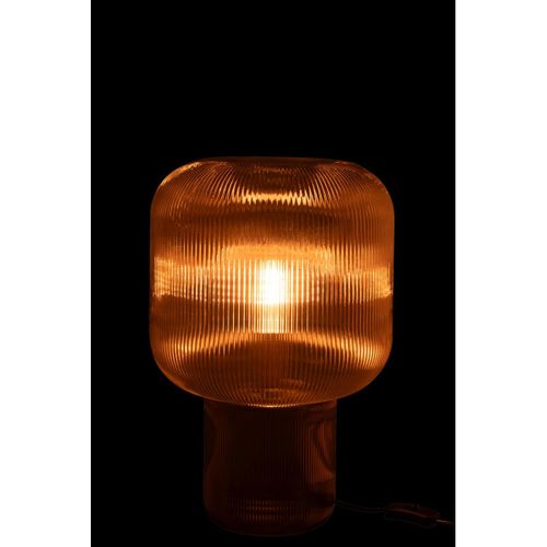 Lampe À Poser En Verre "allyson" 42cm Marron