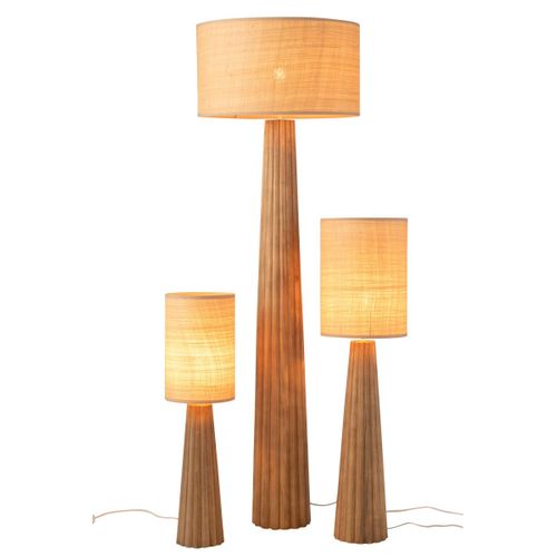 Lampadaire Parapluie En Bois "ailanthus" 157cm Naturel