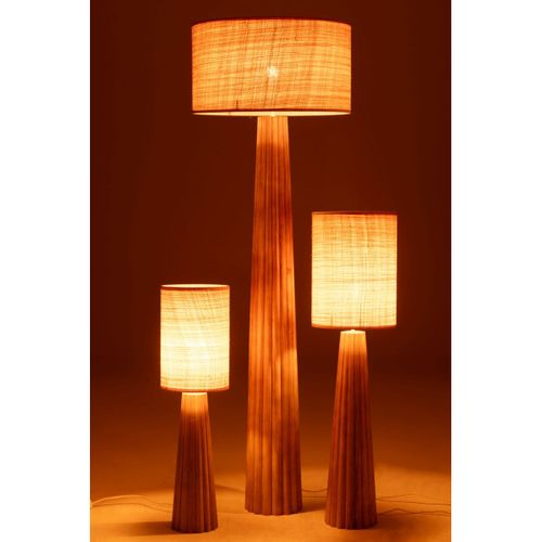 Lampadaire Parapluie En Bois "ailanthus" 157cm Naturel
