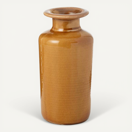 Vase Déco En Porcelaine "nova" 24cm Moutarde