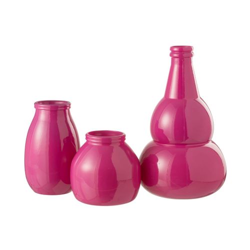 Vase Déco En Verre "cocoon" 28cm Rose
