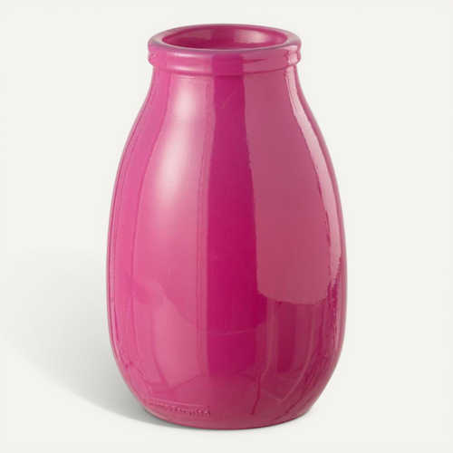 Vase Déco En Verre "cocoon" 28cm Rose