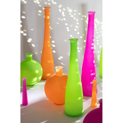 Vase Ball En Verre "neon" 44cm Orange