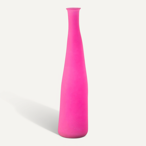 Vase Bouteille En Verre "neon" 80cm Rose