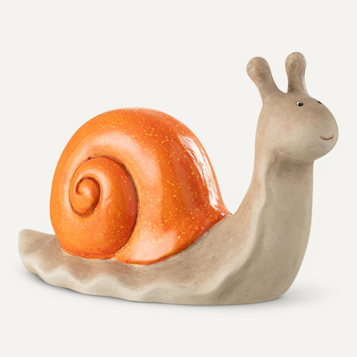 Statuette Escargot Extérieur "pasquale" 40cm Orange