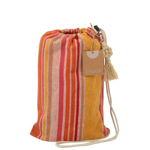 Hamac En Tissu "rayures" 200cm Orange