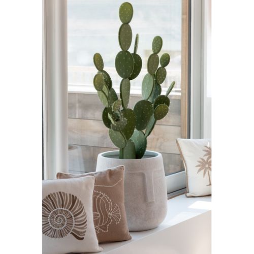 Lot De 3 Cache-pots Déco "moai" 45cm Blanc