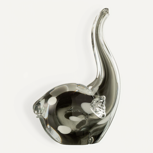 Statuette éléphant En Verre "gavin" 24cm Noir