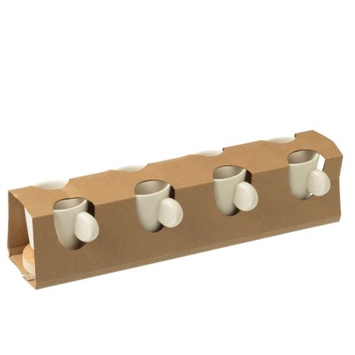 Lot De 4 Tasses à Café "avery" 7,5cl Blanc
