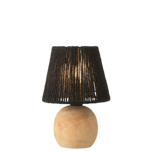 Lampe à Poser à LED En Bois "roslyn" 23cm Noir