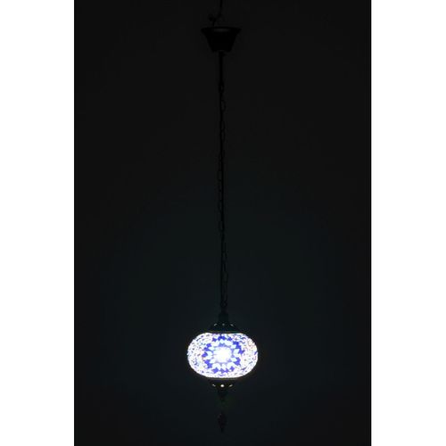 Lampe Suspension Mosaïque "neal" 18cm Bleu