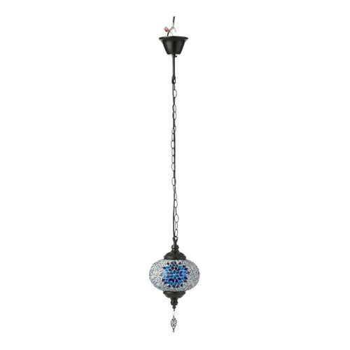 Lampe Suspension Mosaïque "neal" 18cm Bleu