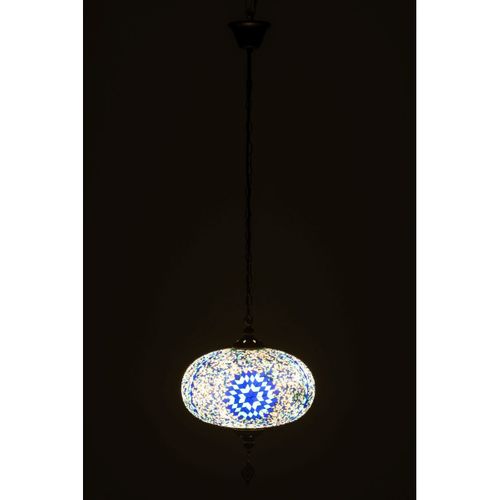 Lampe Suspension Mosaïque "neal" 30cm Bleu