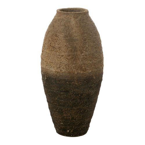 Vase Antique En Ciment "mack" 80cm Marron et Noir