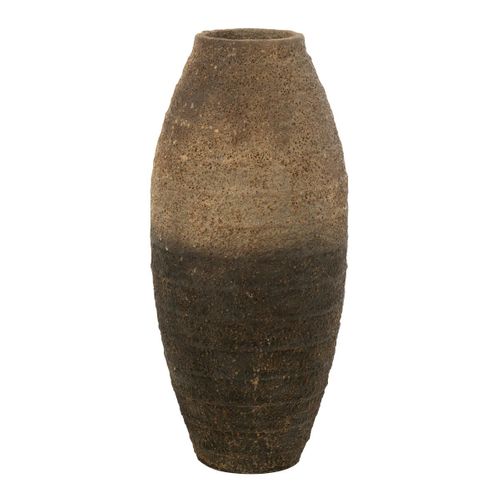 Vase Antique En Ciment "mack" 100cm Marron et Noir