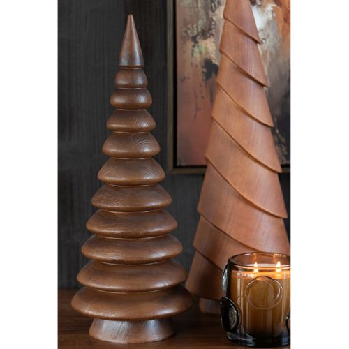 Pin Déco En Résine "imitation Bois" 49cm Marron Foncé