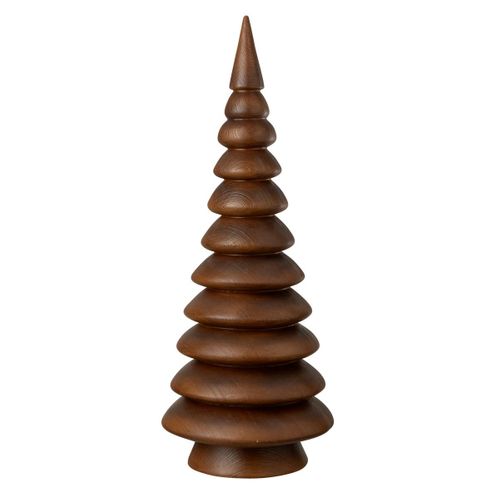Pin Déco En Résine "imitation Bois" 49cm Marron Foncé