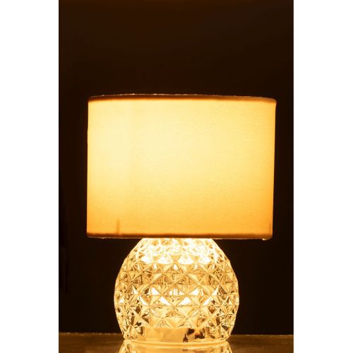 Lampe à Poser En Verre "led" 23cm Transparent