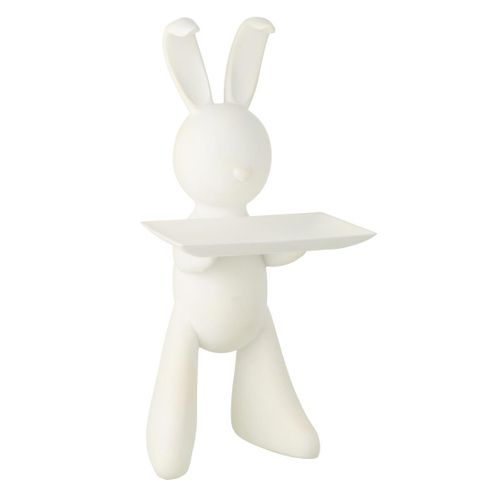 Vide-poche Statue En Résine "lapin" 75cm Blanc