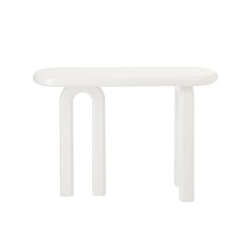 Console Ovale Design "archie" 120cm Blanc