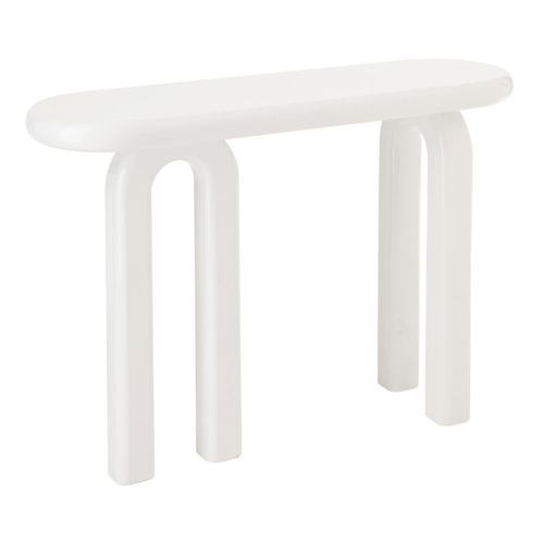 Console Ovale Design "archie" 120cm Blanc