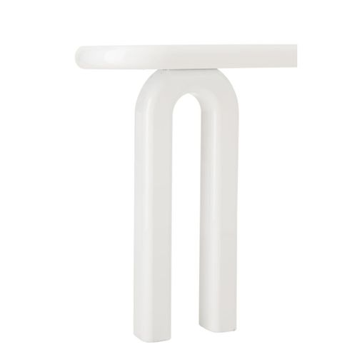 Console Ovale Design "archie" 120cm Blanc