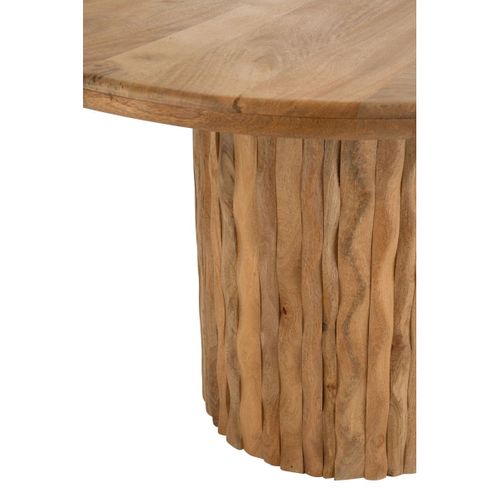 Table À Manger En Bois "curve" 122cm Naturel