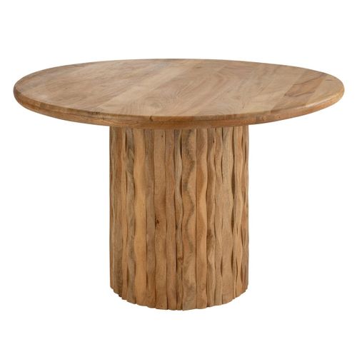 Table À Manger En Bois "curve" 122cm Naturel