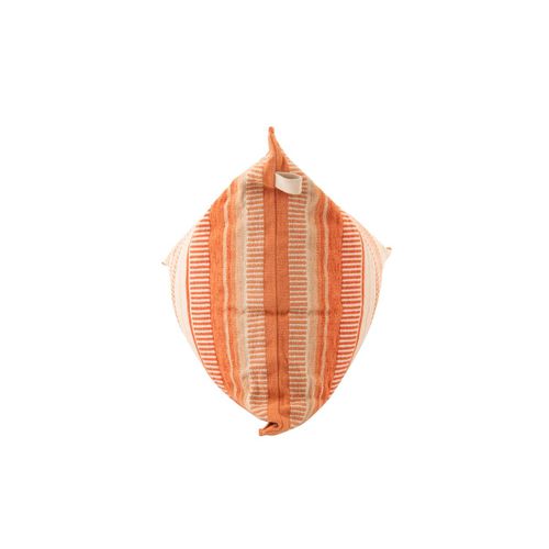 Pouf En Coton "poire" 150cm écru et Orange