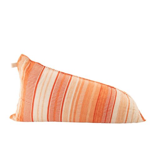 Pouf En Coton "poire" 150cm écru et Orange