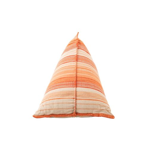 Pouf En Coton "poire" 150cm écru et Orange