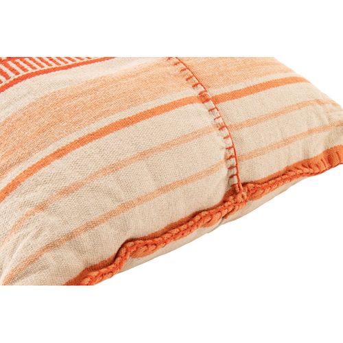 Pouf En Coton "poire" 150cm écru et Orange