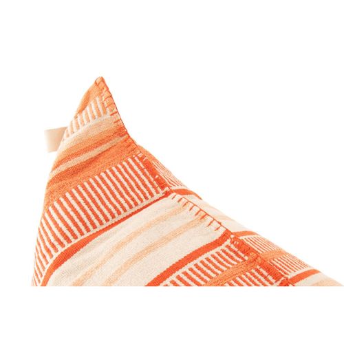 Pouf En Coton "poire" 150cm écru et Orange