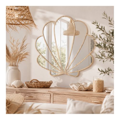 Miroir Mural "coquillage" 50cm Naturel